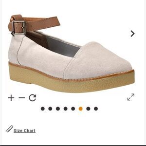 Women's Cream Suede Ankle Strap Shoes